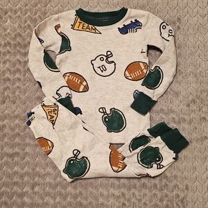 Carters Size 2T Football Pajama Set
